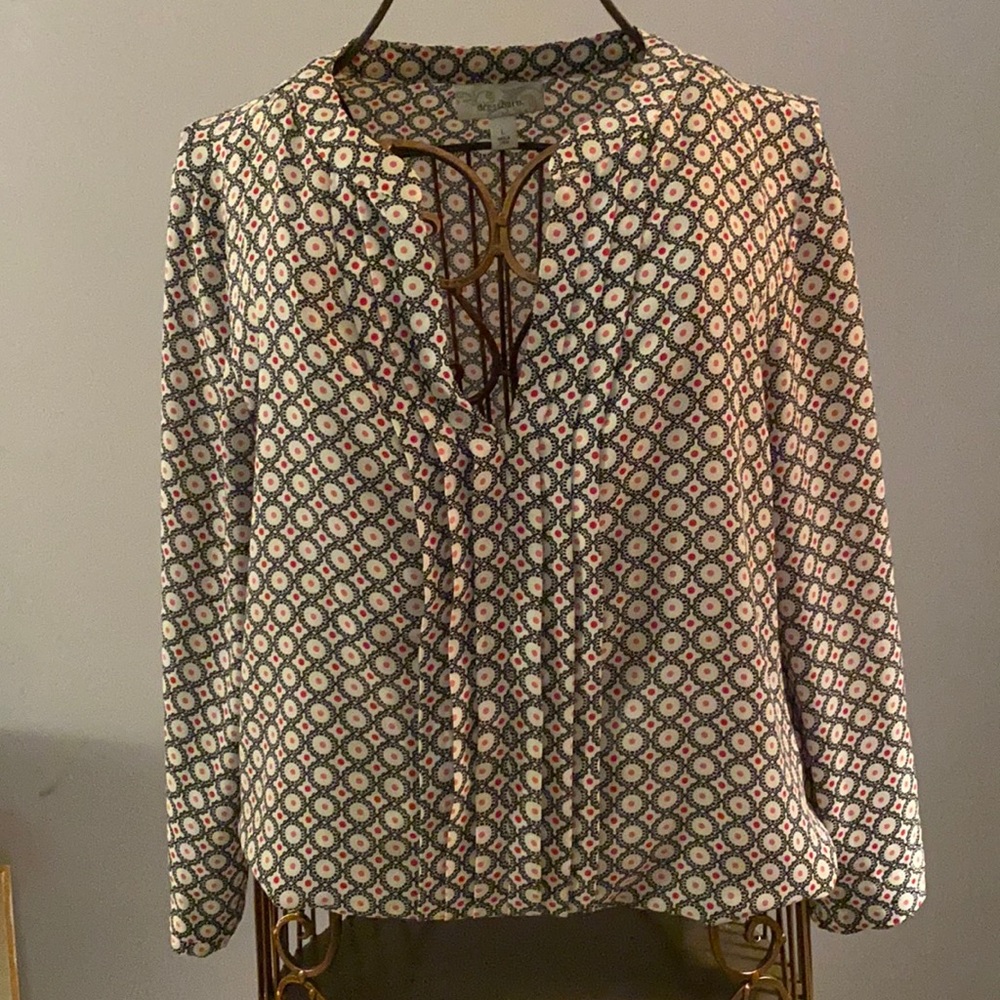 Dress Barn/Size Large/Black,White and Pink Top
